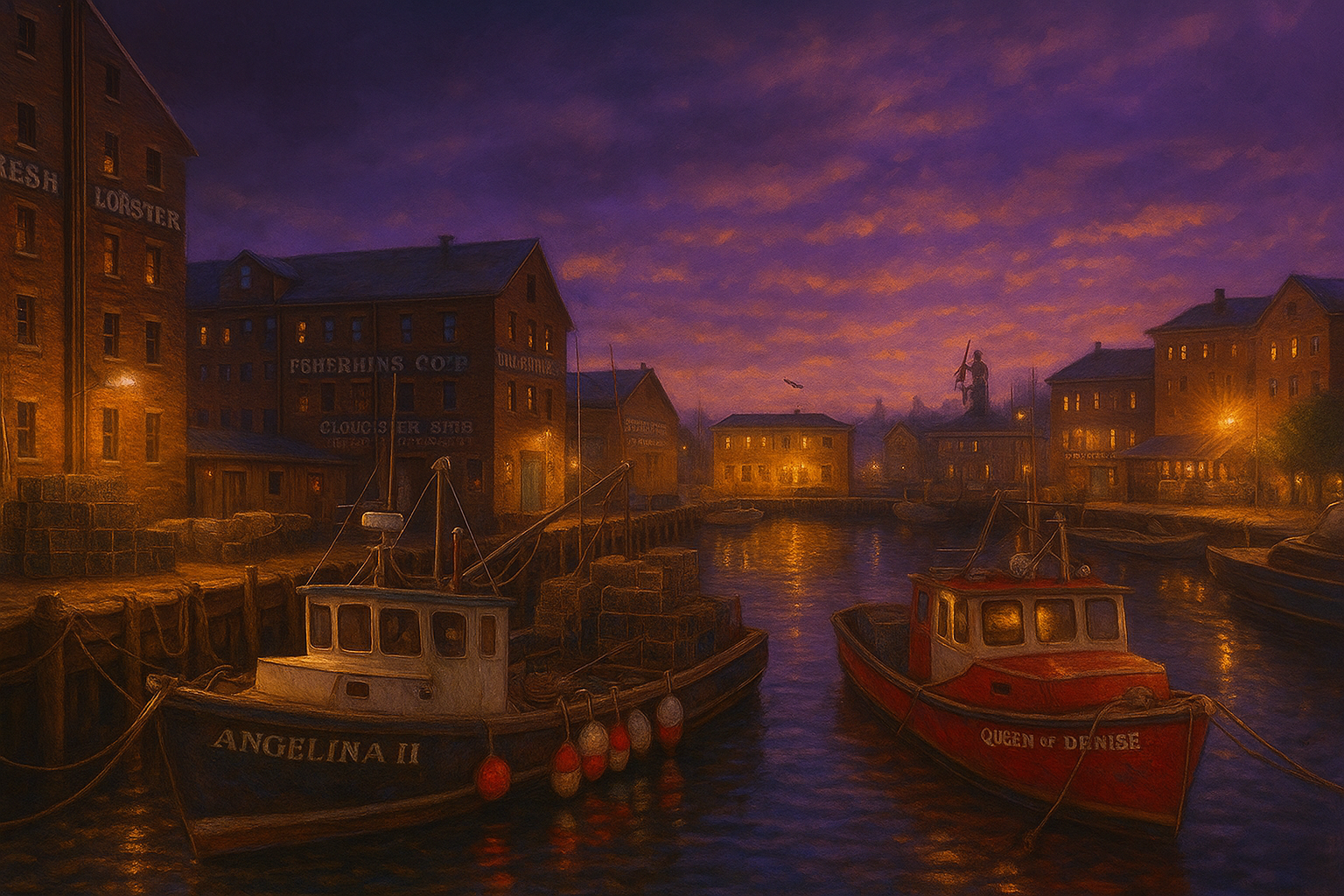 Gloucester Harbor Dusk
