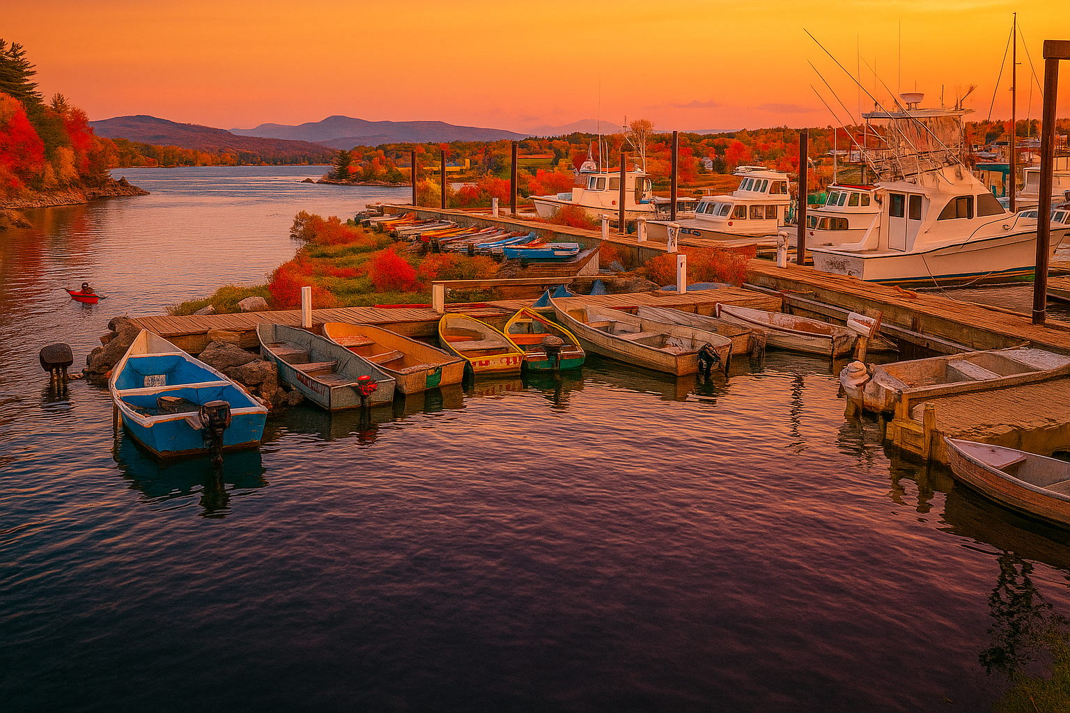 Vermont-Autumn-Lakeside