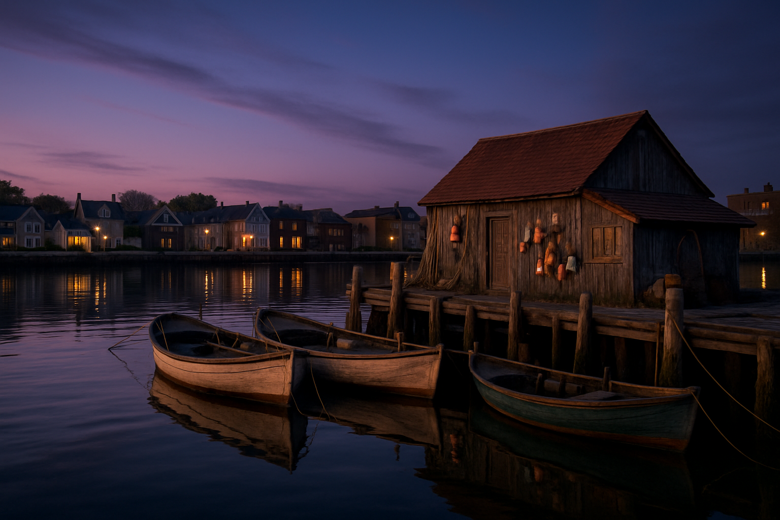 Tranquil Harbor Dusk