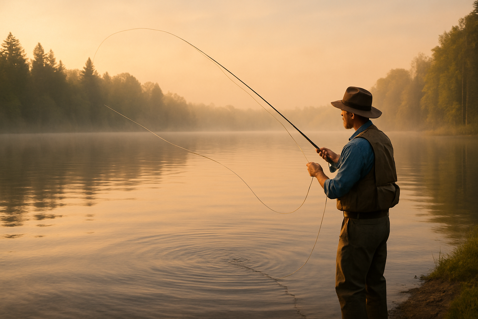 Serene Morning Fishing