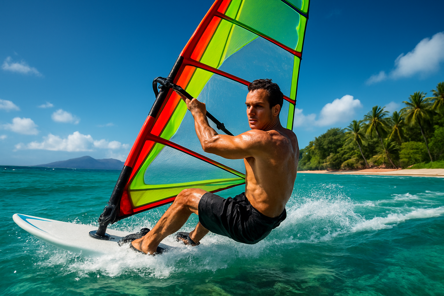 Vibrant Windsurfing Adventure