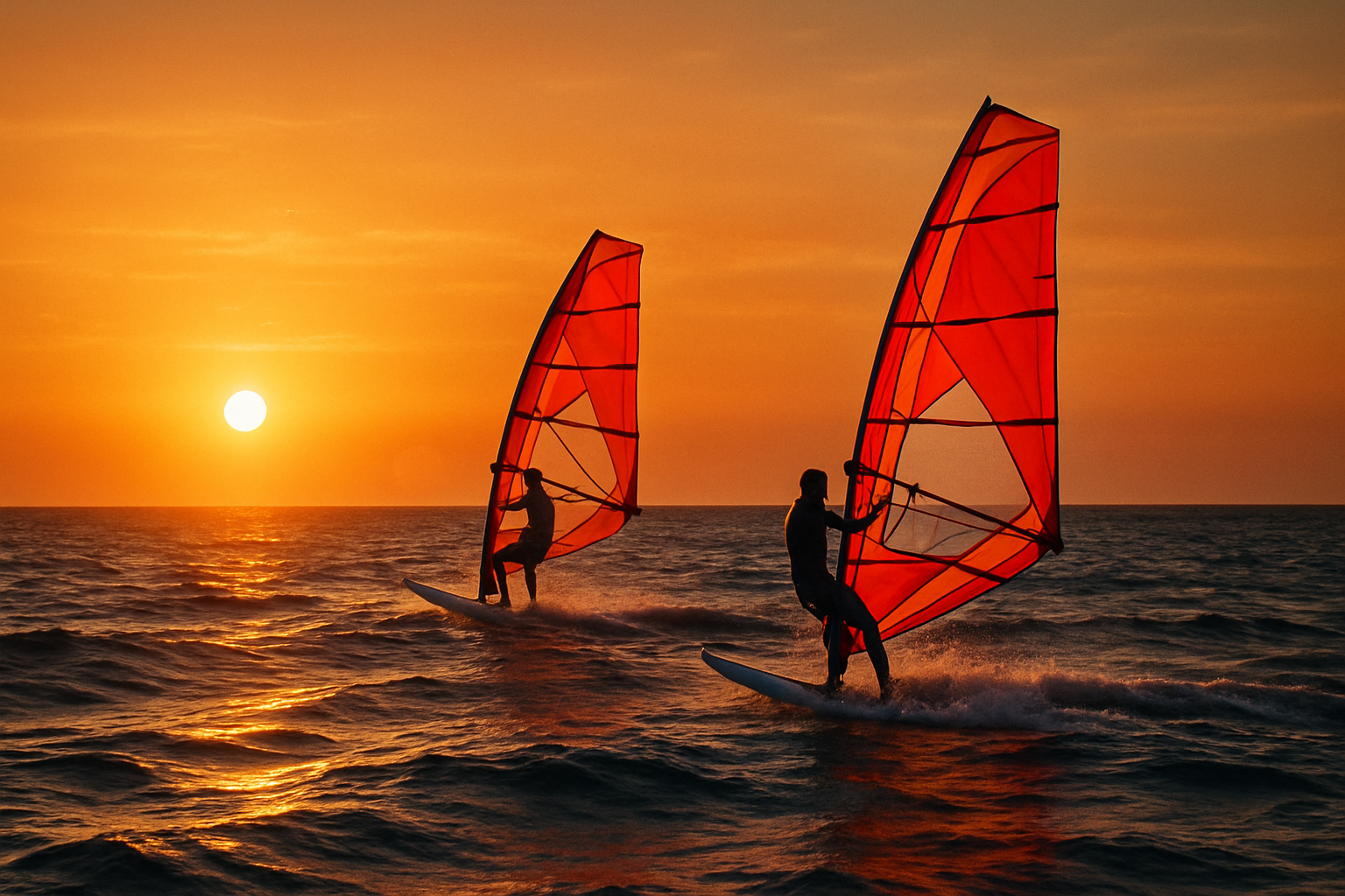 Windsurfing at Sunset